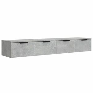 vidaXL 2 db betonszürke szerelt fa fali szekrény 68 x 30 x 20 cm kép