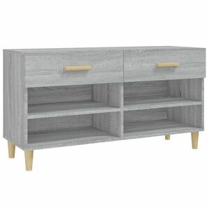 vidaXL szürke sonoma színű szerelt fa cipőszekrény 102 x 35 x 55 cm kép