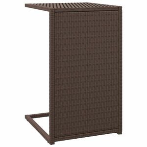 vidaXL barna polyrattan C-asztal 40 x 35 x 60 cm kép