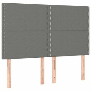 vidaXL 4 db sötétszürke szövet fejtámla 72 x 5 x 78/88 cm kép