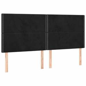 vidaXL 4 db fekete bársony fejtámla 100x5x78/88 cm kép