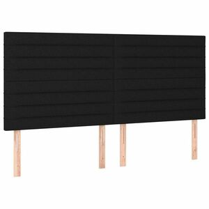 vidaXL 4 db fekete szövet fejtámla 100x5x78/88 cm kép