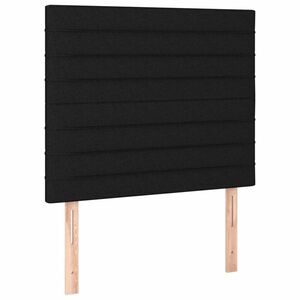 vidaXL 2 db fekete szövet fejtámla 90x5x78/88 cm kép