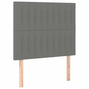 vidaXL 2 db sötétszürke szövet fejtámla 90x5x78/88 cm kép