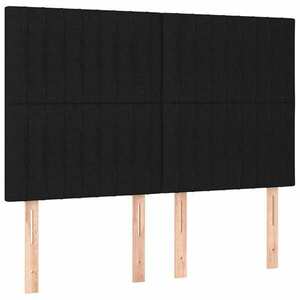 vidaXL 4 db fekete szövet fejtámla 72 x 5 x 78/88 cm kép