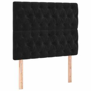 vidaXL 2 db fekete bársony fejtámla 90x7x78/88 cm kép