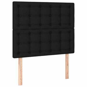 vidaXL 2 db fekete szövet fejtámla 90x5x78/88 cm kép