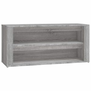 vidaXL szürke sonoma színű szerelt fa cipőtartó 100x35x45 cm kép