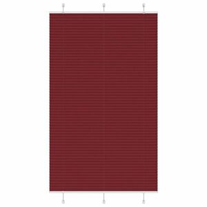 vidaXL pliszírozott redőny Bordeaux piros 120x200 cm szövetszélesség kép