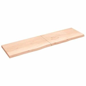 vidaXL kezeletlen tömör tölgyfa fali polc 220x60x(2-6) cm kép