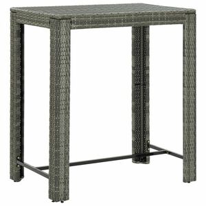 vidaXL szürke polyrattan kerti bárasztal 100 x 60, 5 x 110, 5 cm kép