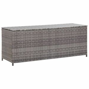 vidaXL szürke polyrattan kerti tárolóláda 120 x 50 x 60 cm kép