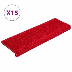 vidaXL 15 db piros lépcsőszőnyeg 65x21x4 cm kép