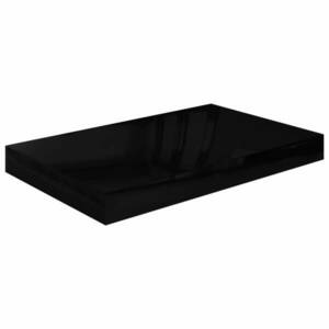 vidaXL magasfényű fekete MDF lebegő fali polc 40 x 23 x 3, 8 cm kép