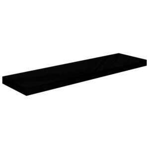 vidaXL magasfényű fekete MDF lebegő fali polc 90 x 23, 5 x 3, 8 cm kép