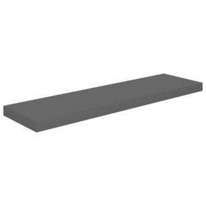 vidaXL magasfényű szürke MDF fali polc 90 x 23, 5 x 3, 8 cm kép