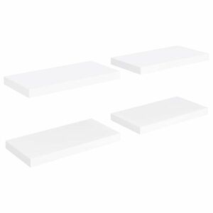 vidaXL 4 db fehér MDF fali polc 50 x 23 x 3, 8 cm kép