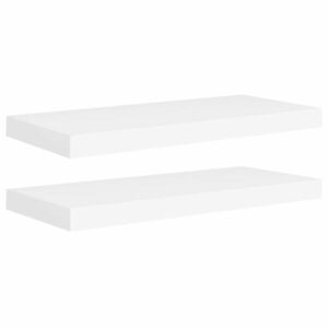 vidaXL 2 db fehér MDF fali polc 60 x 23, 5 x 3, 8 cm kép