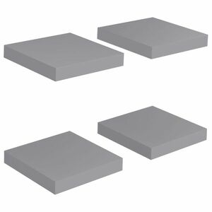 vidaXL 4 db szürke MDF lebegő fali polc 23 x 23, 5 x 3, 8 cm kép