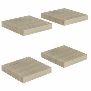 vidaXL 4 db tölgyszínű MDF fali polc 23 x 23, 5 x 3, 8 cm kép