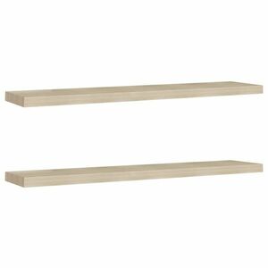 vidaXL 2 db tölgyszínű MDF fali polc 120 x 23, 5 x 3, 8 cm kép