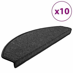 vidaXL 10 db antracitszürke lépcsőszőnyeg 65x24x4 cm kép