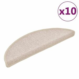 vidaXL 10 db tópszínű lépcsőszőnyeg 56x17x3 cm kép