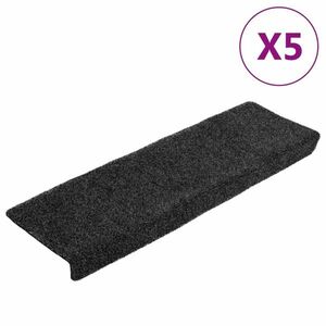 vidaXL 5 db szürke tűlyukasztott lépcsőszőnyeg 65x21x4 cm kép