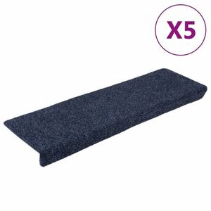 vidaXL 5db tűlyukasztott antracitszürke szövet lépcsőszőnyeg 65x21x4cm kép