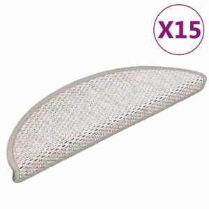 vidaXL 15 db szizál hatású platina öntapadó lépcsőszőnyeg 56x17x3 cm kép