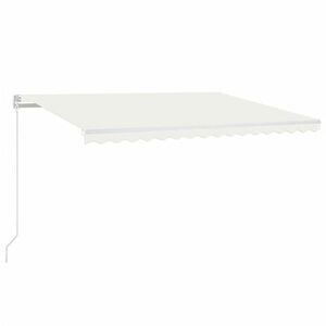 vidaXL krémszínű automata szélérzékelős és LED-es napellenző 450x300cm kép