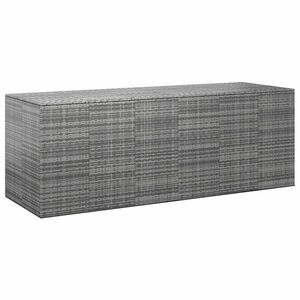 vidaXL szürke polyrattan kerti párnatartó doboz 291 x 100, 5 x 104 cm kép