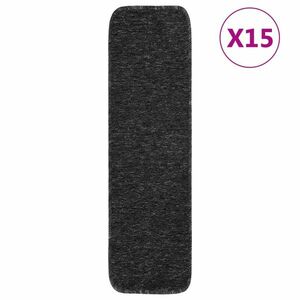 vidaXL 15 db antracit négyszögű csúszásmentes lépcsőszőnyeg 75 x 20 cm kép