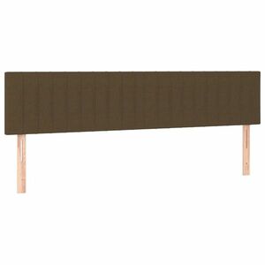 vidaXL 2 db sötétbarna szövet fejtámla 90x5x78/88 cm kép