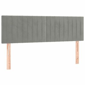 vidaXL 2 db világosszürke bársony fejtámla 72 x 5 x 78/88 cm kép