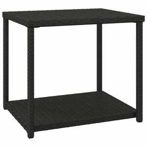 vidaXL fekete polyrattan kisasztal 55 x 45 x 49 cm kép