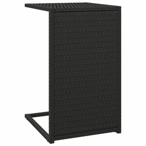 vidaXL fekete polyrattan C-asztal 40 x 35 x 60 cm kép