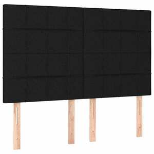 vidaXL 4 db fekete szövet fejtámla 72 x 5 x 78/88 cm kép