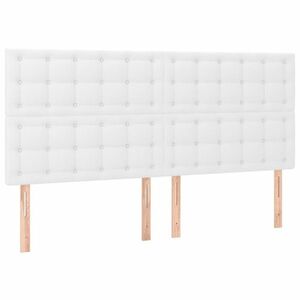 vidaXL 4 db fehér műbőr fejtámla 100x5x78/88 cm kép