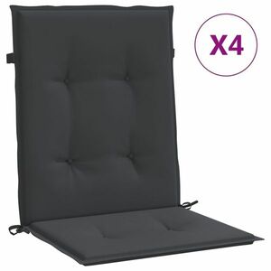 vidaXL 4 db fekete oxford szövet háttámlás székpárna 100x50x3 cm kép