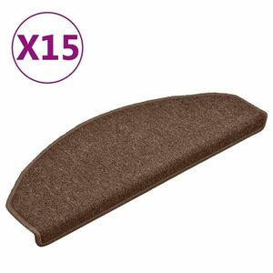 vidaXL 15 db barna lépcsőszőnyeg 65 x 24 x 4 cm kép