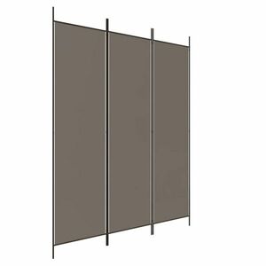 vidaXL 3 paneles antracitszürke szövet térelválasztó 150 x 200 cm kép