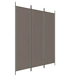 vidaXL 3 paneles antracitszürke szövet térelválasztó 150 x 220 cm kép