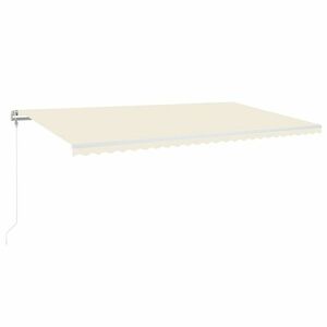 vidaXL krémszínű automata szélérzékelős és LED-es napellenző 600x350cm kép