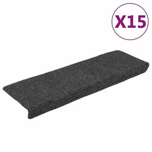 vidaXL 15 db antracit tűlyukasztott lépcsőszőnyeg 65 x 21 x 4cm kép