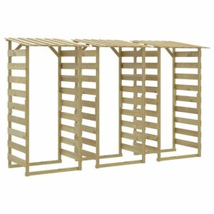 vidaXL 3 db impregnált fenyőfa pergola tetővel 100 x 90 x 200 cm kép