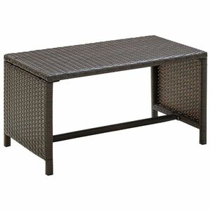 vidaXL barna polyrattan dohányzóasztal 70 x 40 x 38 cm kép