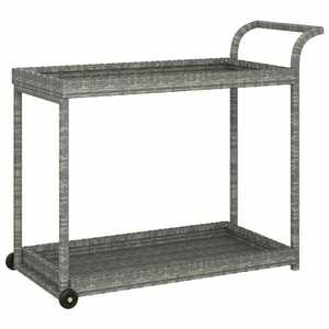 vidaXL szürke polyrattan bárkocsi 100 x 45 x 83 cm kép