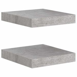 vidaXL 2 db betonszürke MDF lebegő fali polc 23 x 23, 5 x 3, 8 cm kép