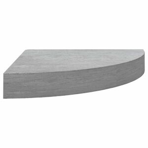 vidaXL betonszürke MDF fali sarokpolc 25 x 25 x 3, 8 cm kép